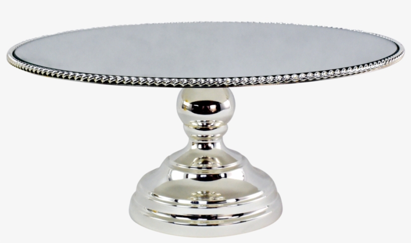 Cake Stand Silver Rope Edge 12in - Silver, transparent png download