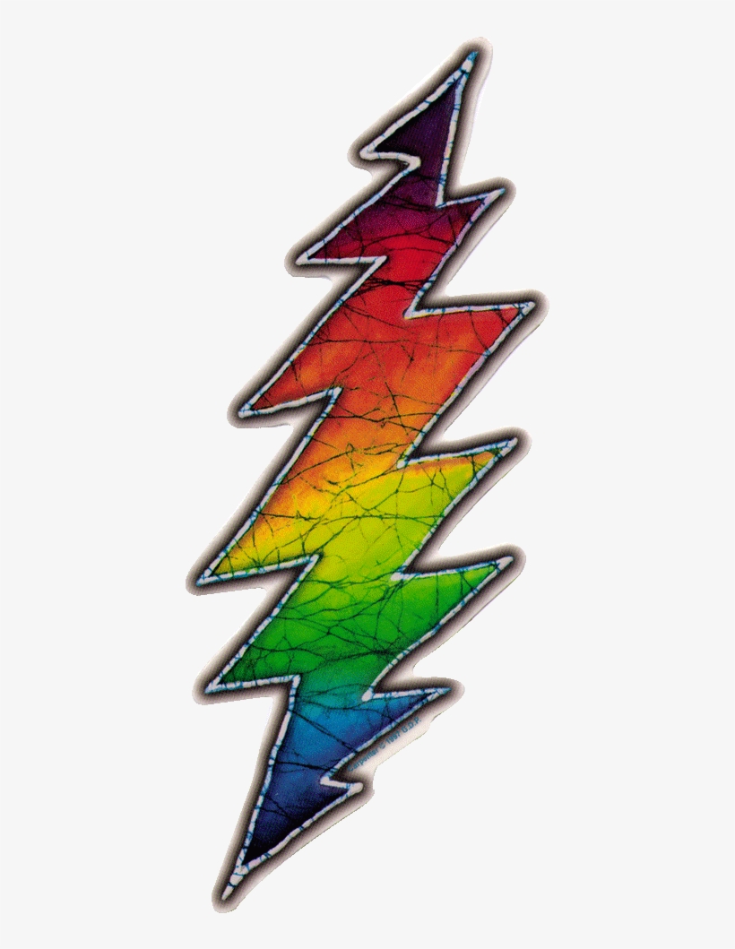 Grateful Dead Lightening Bolt - Grateful Dead Lightning Bolt Art Decal, transparent png download