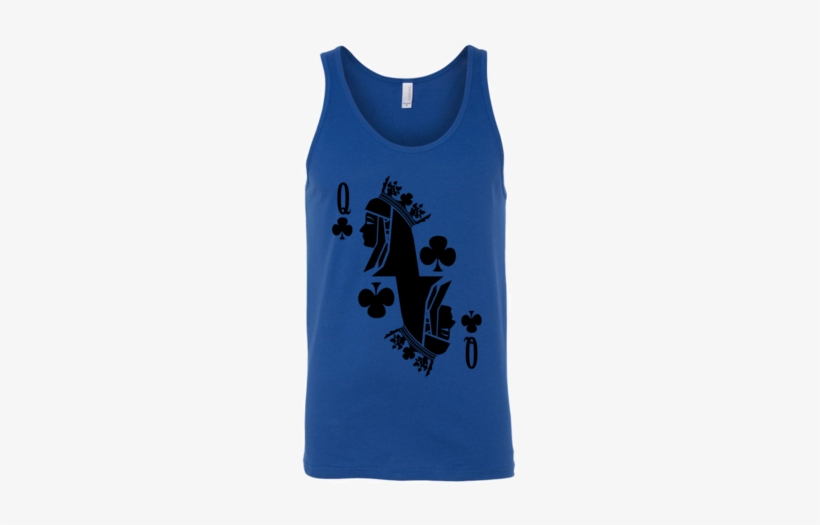 Queen Of Clubs Playing Card Poker Costume Cards Singlet - Playing Card, transparent png download