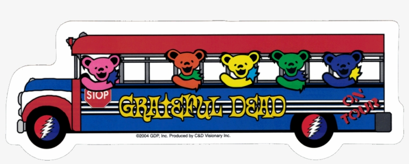 Grateful Dead Dancing Bears On The Bus - Grateful Dead Sticker, transparent png download