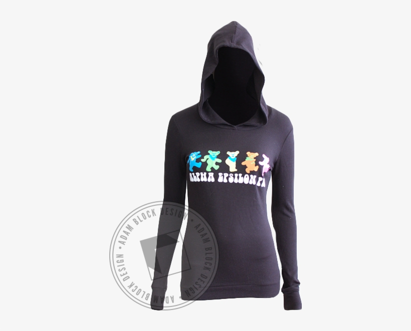 Alpha Epsilon Phi Grateful Dead Thermal Hoodie - Hoodie, transparent png download