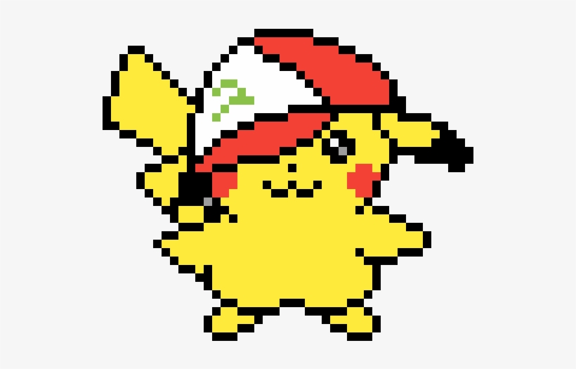 Pikachu W/ Ash Hat - Game Pocket Monster Pikachu Summer Cosplay Crewneck, transparent png download