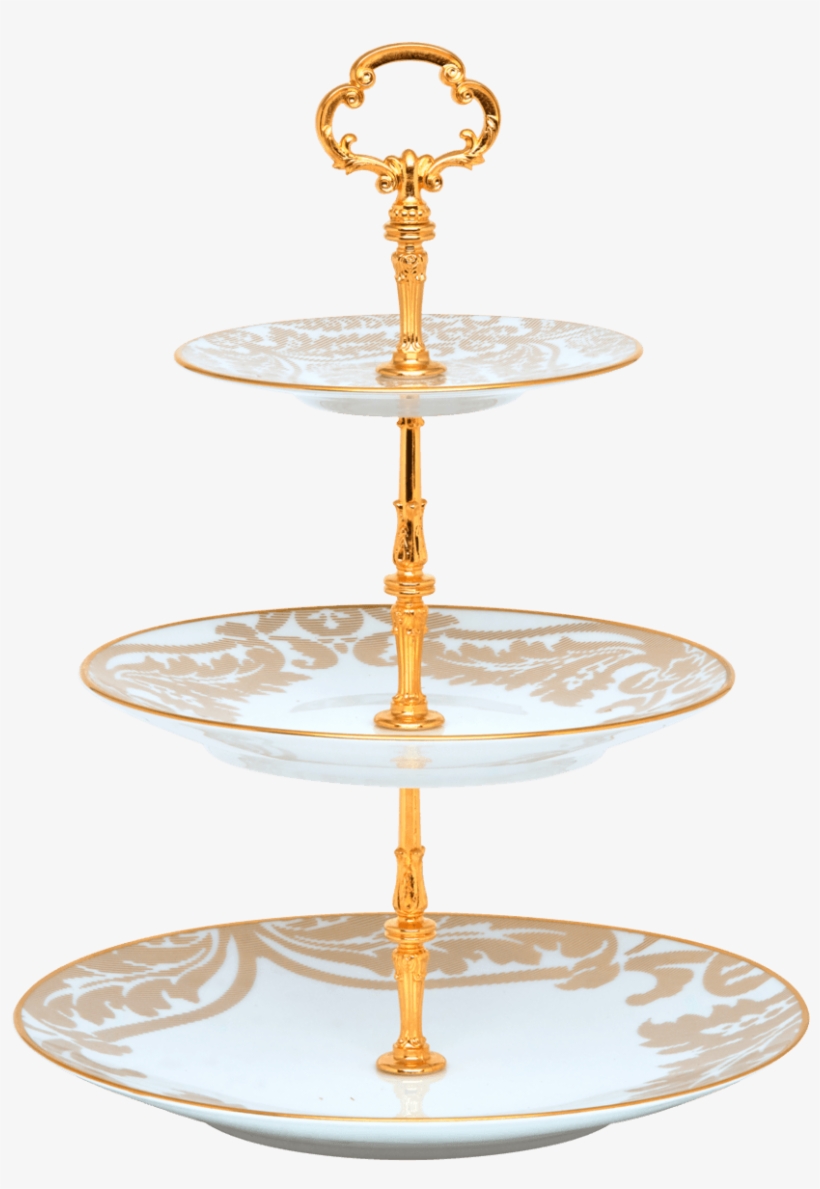 00 3 Tier Cake Plate Gold - Paris, transparent png download