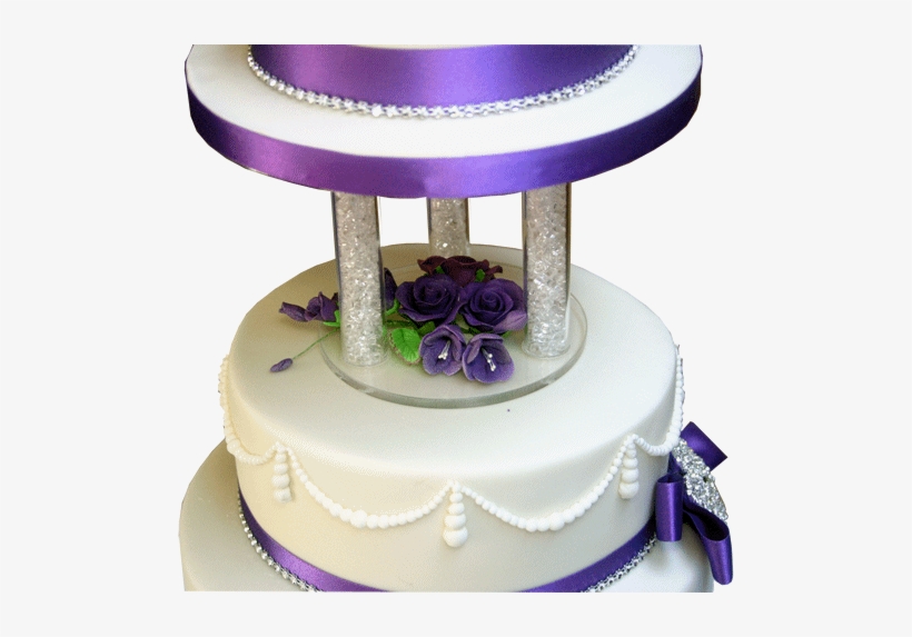 Rose Teardrop Wedding Cake - Purple Wedding Cakes With Stand, transparent png download