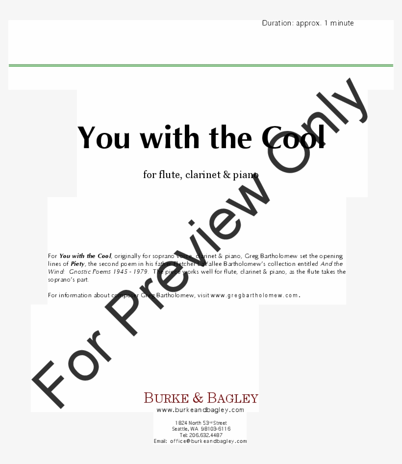 Burke & Bagley - Quartet, transparent png download