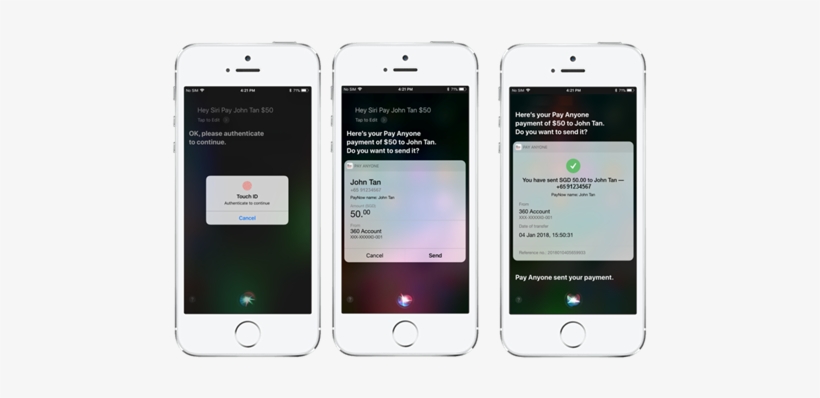Making A Payment Via Siri - Iphone, transparent png download