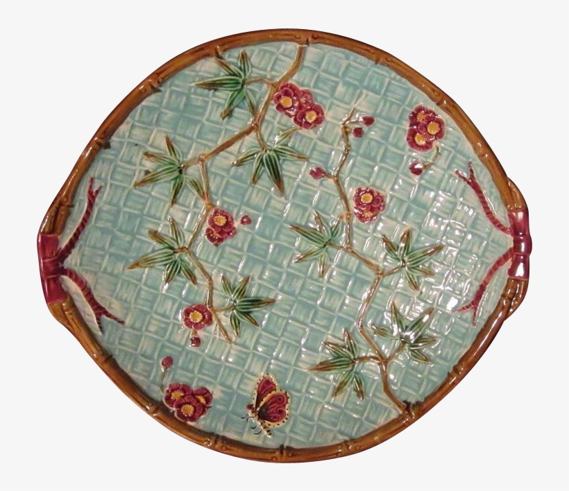 Edged With A Molded Border Of Brown Bamboo Stalks, - Circle, transparent png download