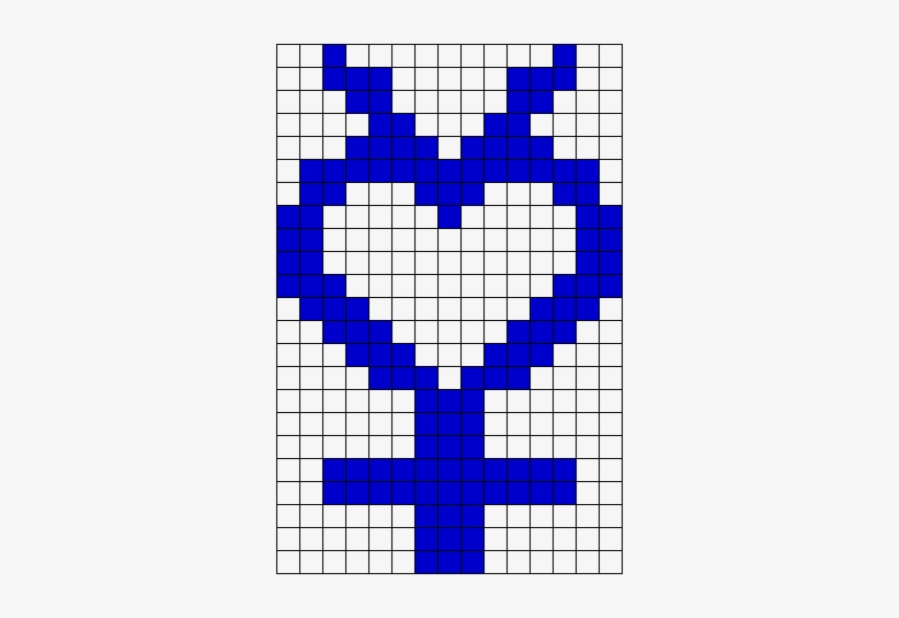 Sailor Mercury Symbol Perler Bead Pattern / Bead Sprite - Sailor Mercury Perler Bead, transparent png download