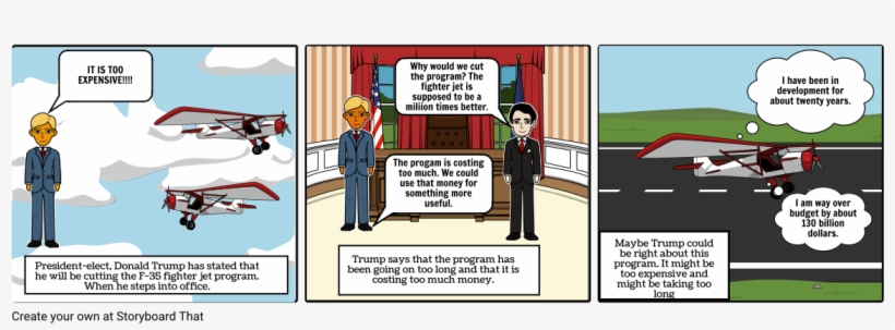 F-35 Vs Trump - Cartoon, transparent png download
