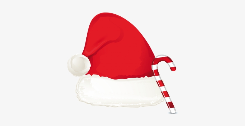 Png Pic - Christmas Hat And Candy Cane, transparent png download