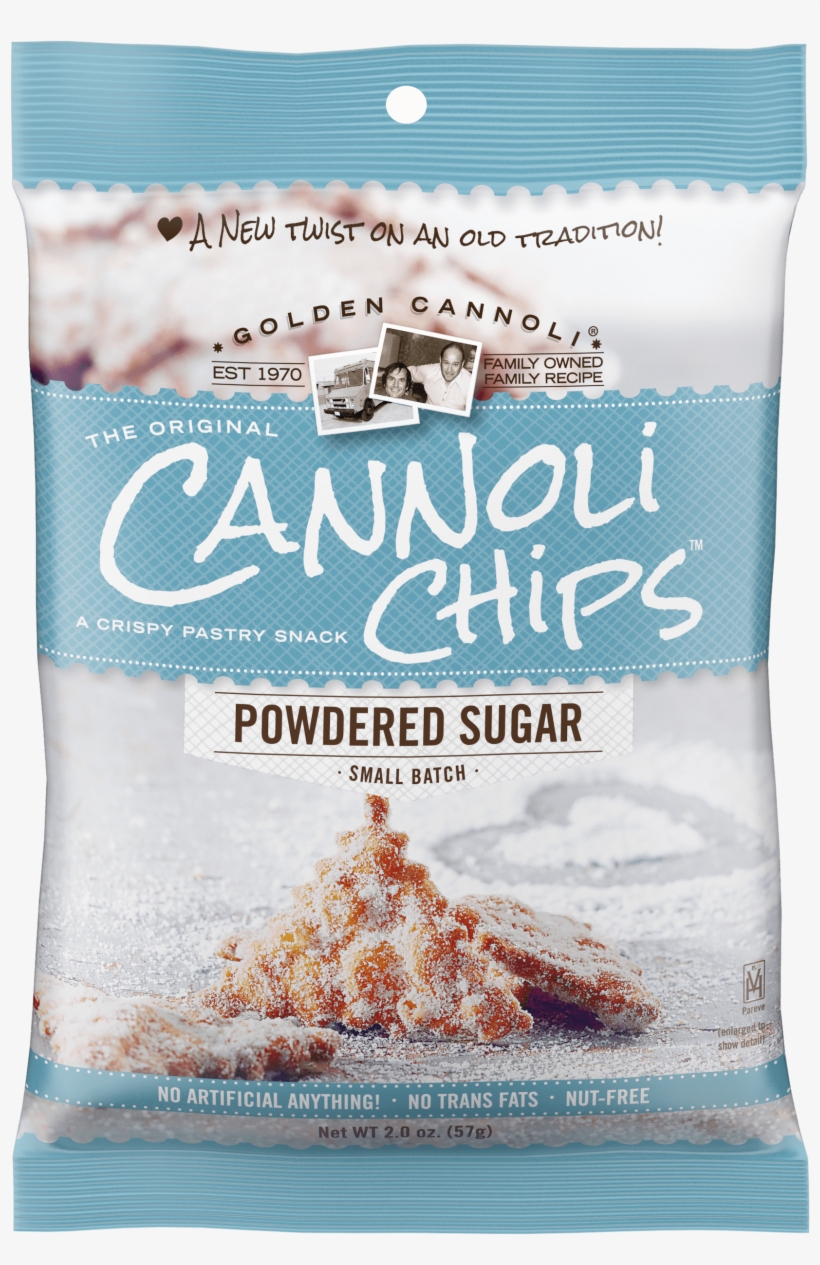 Golden Cannoli The Original Cannoli Chips Powdered, transparent png download