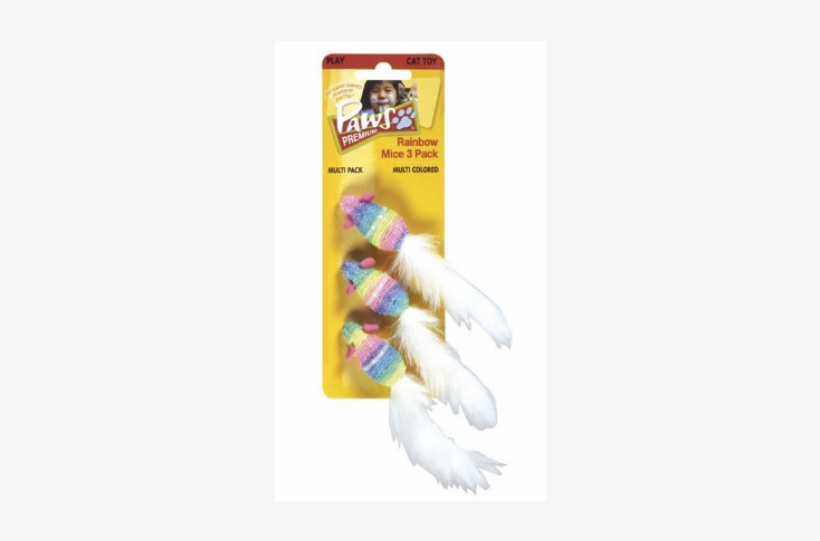Paws Rainbow Mice Cat Toy - Plastic, transparent png download