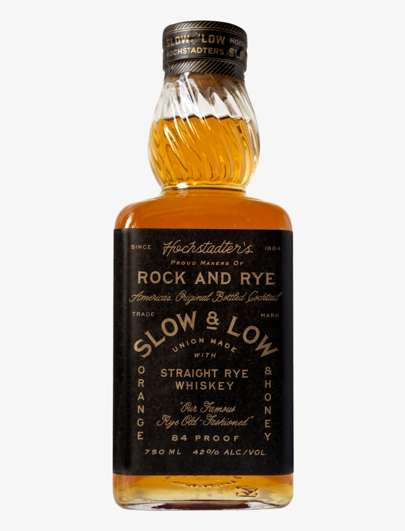 Rock & Rye Is Coming Back Into Vogue As A Cocktail, - Hochstadter's Slow & Low Rock And Rye Whiskey 750ml, transparent png download
