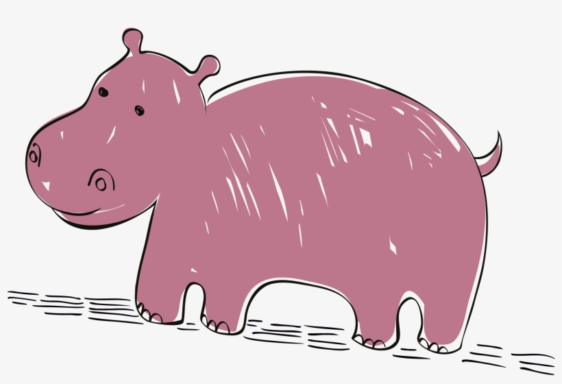 Mammal Clipart Pig Hippopotamus Cartoon Png - Vector Graphics, transparent png download