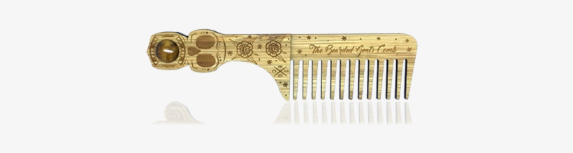 Custom Designed Bamboo Wooden Beard Combs Wholesale - Comb, transparent png download