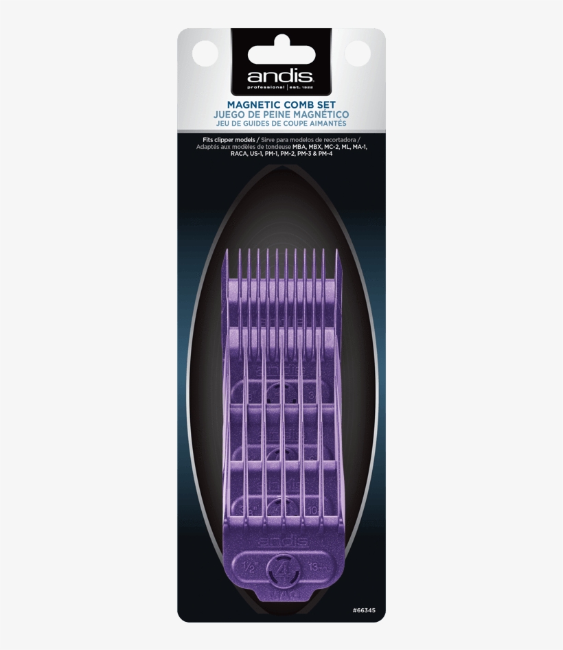 Master Magnetic Comb - Andis Professional Small Nano-silver Magnetic Comb, transparent png download