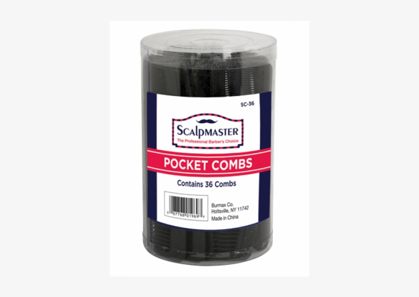 Burmax Scalpmaster Pocket Comb 36 Count, transparent png download