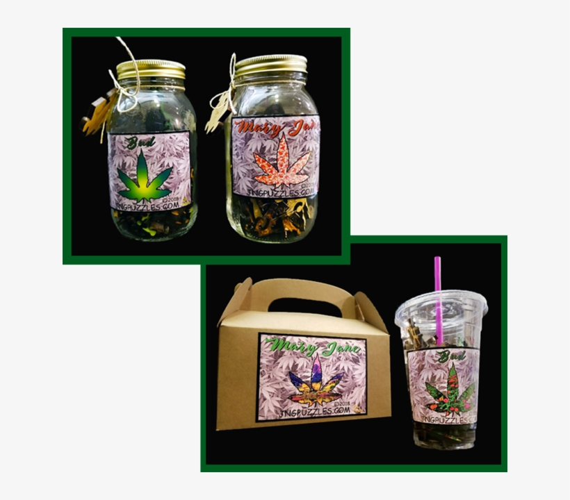 Your Marijuana Puzzle Comes In A Weed Jar, Or Munchie - Floral Design, transparent png download
