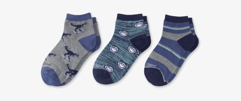 3-pack Boys Jake & Dinosaur Quarter Socks - Jake By The Lake-life Is Good Shoppe, transparent png download