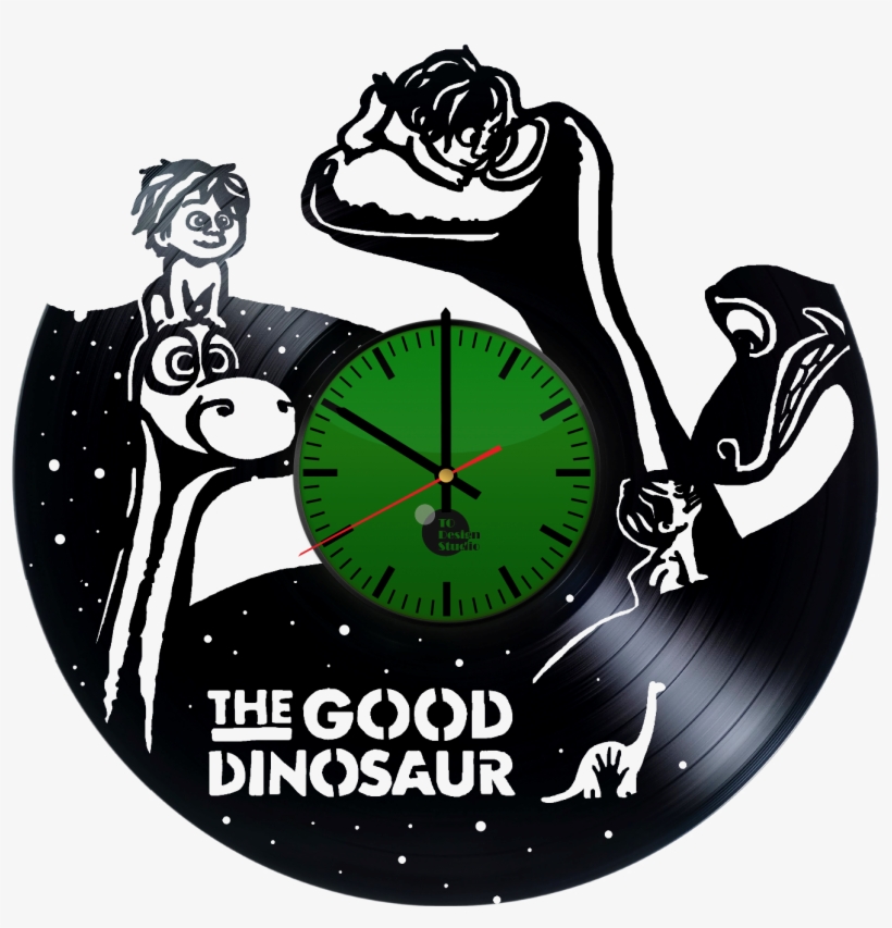 The Good Dinosaur Handmade Vinyl Record Wall Clock, transparent png download