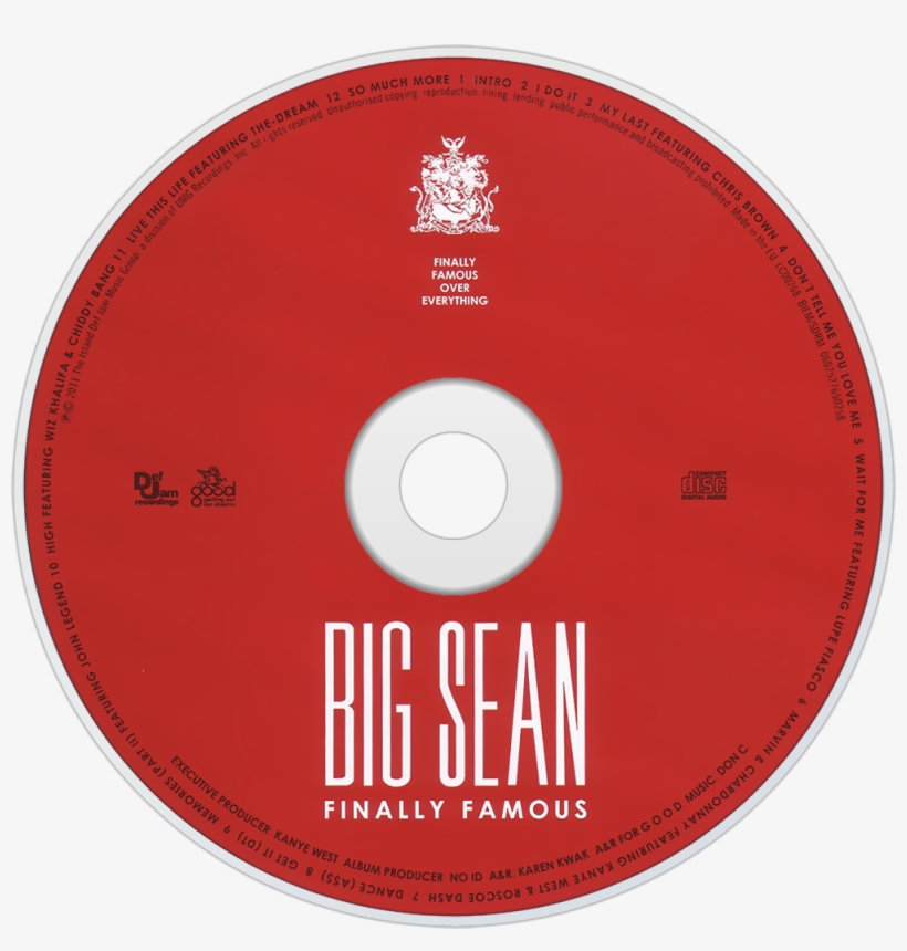 Big Sean Finally Famous Cd Disc Image - Big Sean Finally Famous Gif, transparent png download