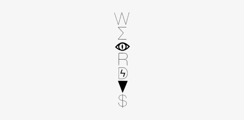 Weird▽$ Vertical Banner Sweatshirt - Stencil, transparent png download