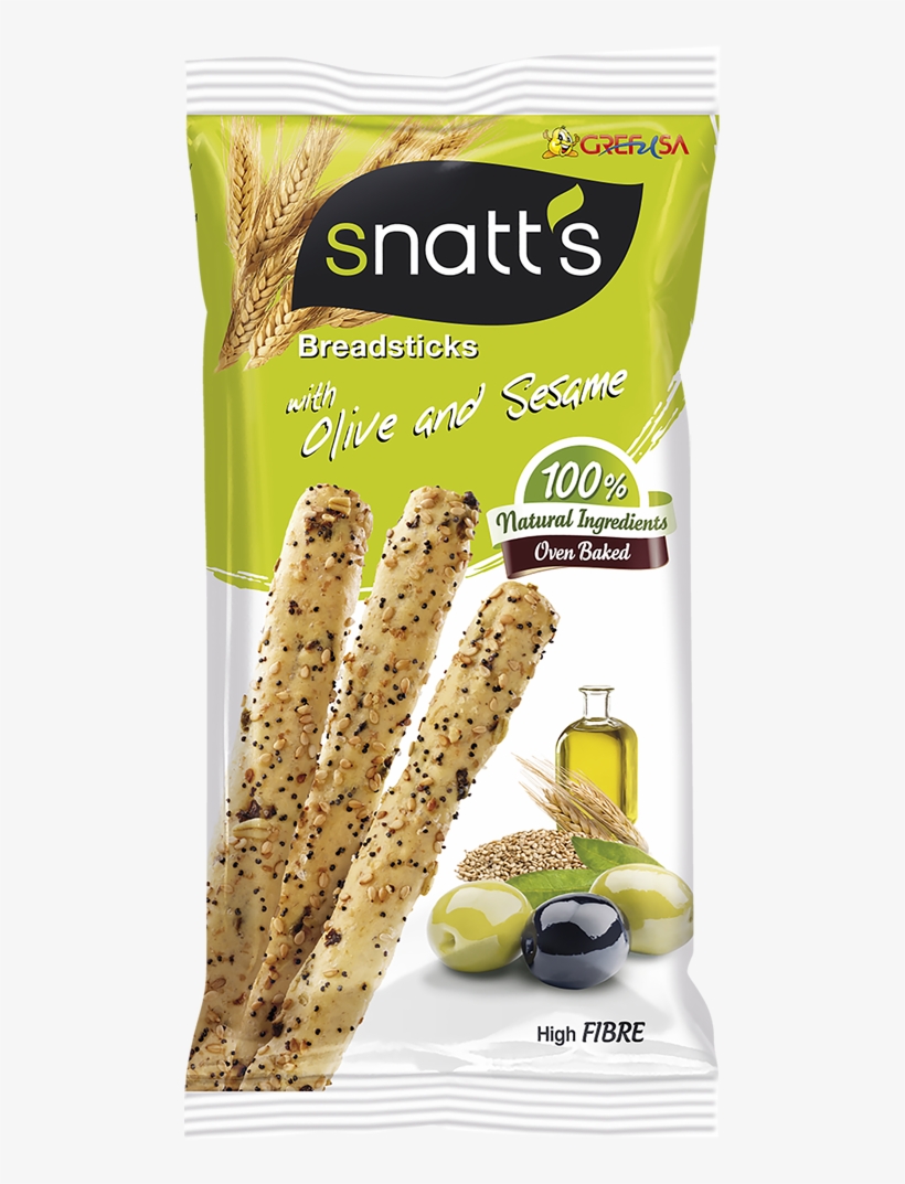 Breadsticks Nutritional Information - Grefusa Snatt´s Palitos De Trigo Con Olivas Y Sésamo, transparent png download