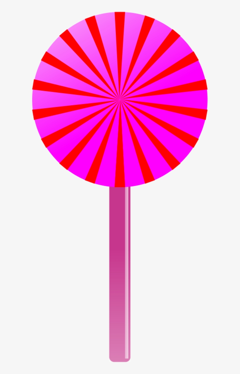 Lollipop Vector Clip Art - Lollipop Pink And White Free Vector, transparent png download