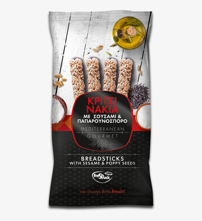 Breadsticks With Sesame And Poppy Seeds - Pumpernickel, transparent png download