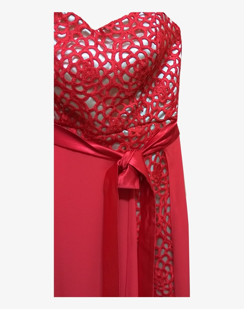 Mini Dress Strapless Red By Lace - Dress, transparent png download