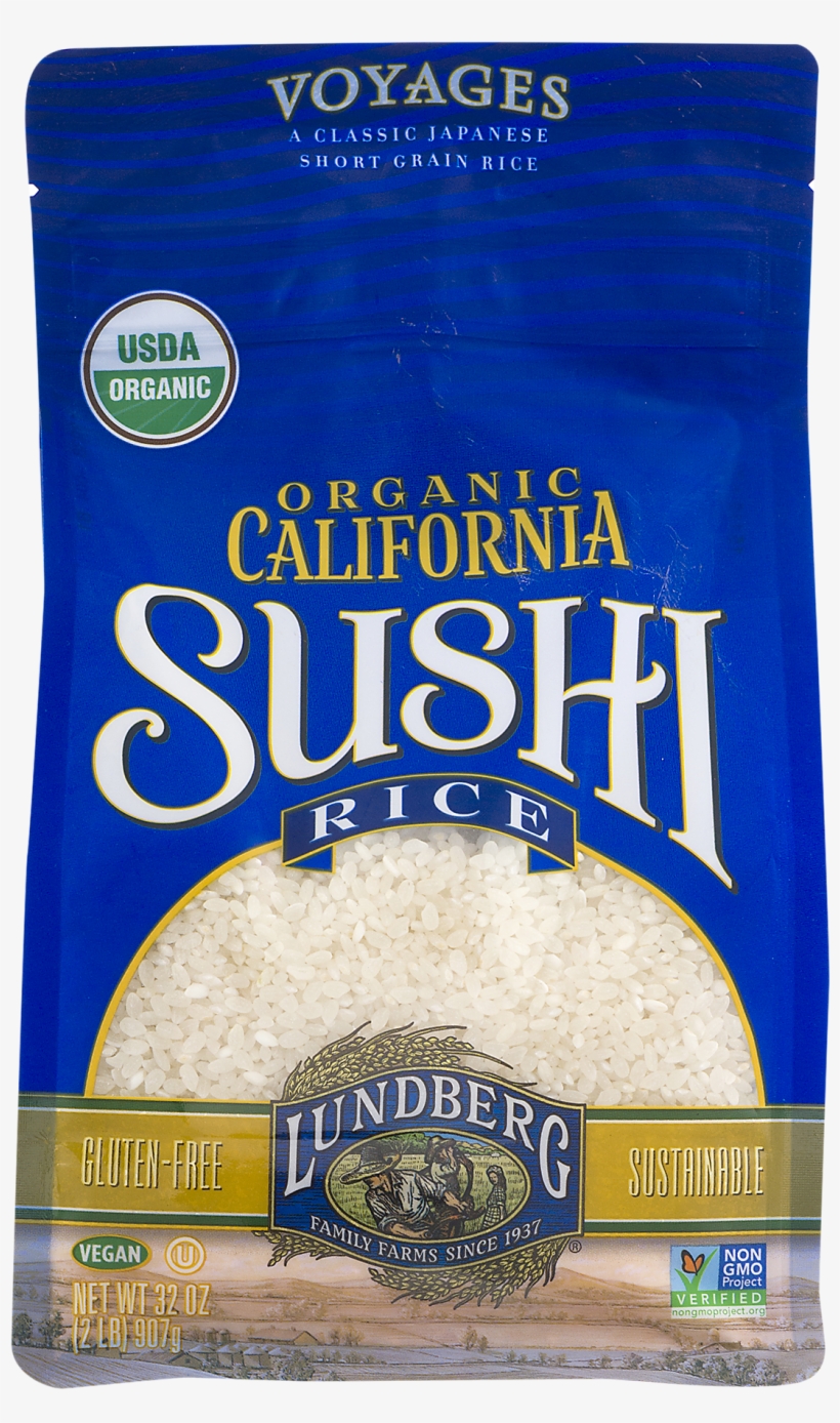 Lundberg Organic California Sushi Short White Rice, - Lundberg Family Farms California Sushi Rice, 1 Lb (pack, transparent png download