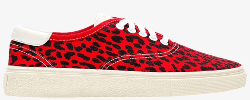 Saint Laurent Skate Lace-up Sneaker 'red Canvas Babycat' - Authentic Unused Saint Laurent Paris Baby Duffle Leopard, transparent png download