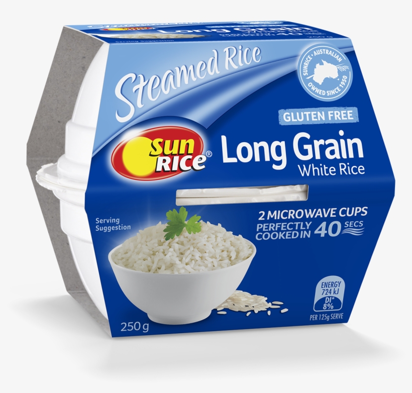 Sunrice Quick Cups White Long Grain Rice, transparent png download