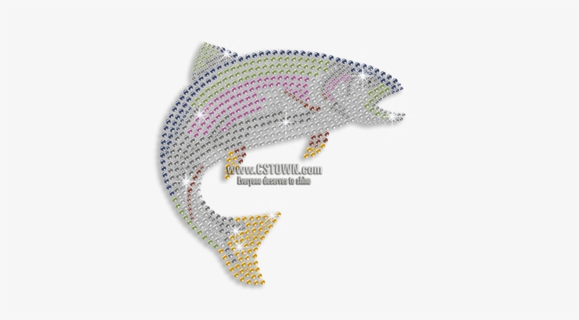 Sparkle Jumping Fish In Multiple Colors Rhinestone - Design, transparent png download