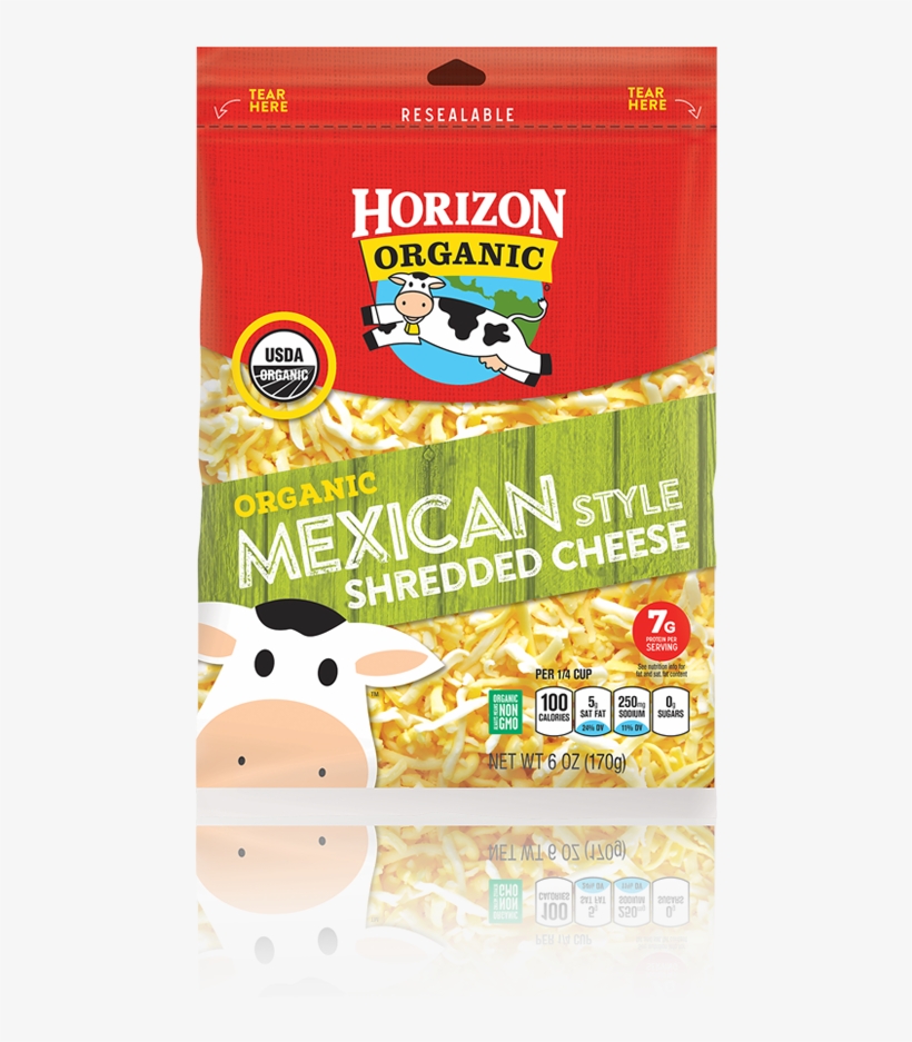 Shredded Mexican Cheese - Horizon Mexican Shredded Cheese, transparent png download