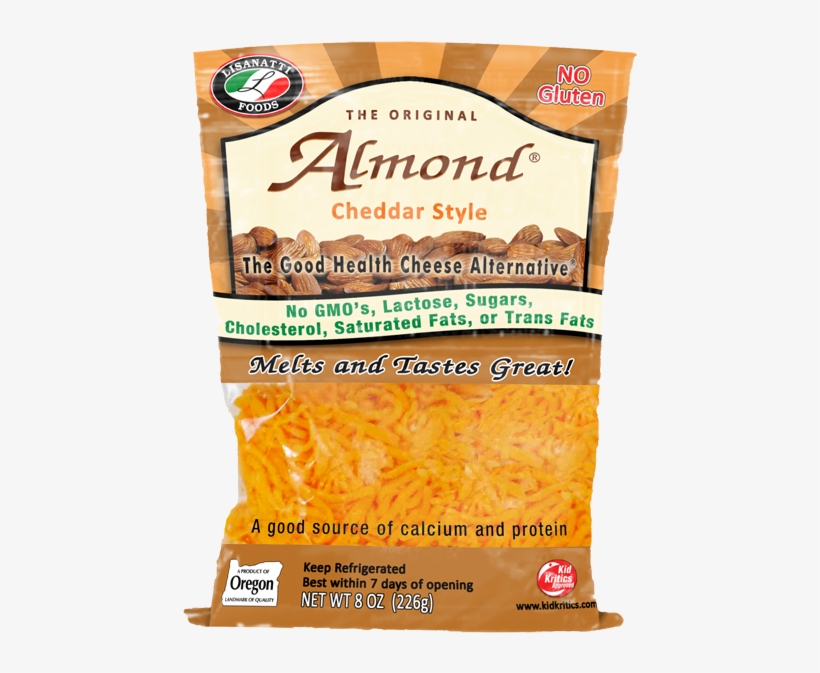 Almond Cheddar Shreds - Lisanatti The Original Cheddar Style Almond Cheese,, transparent png download