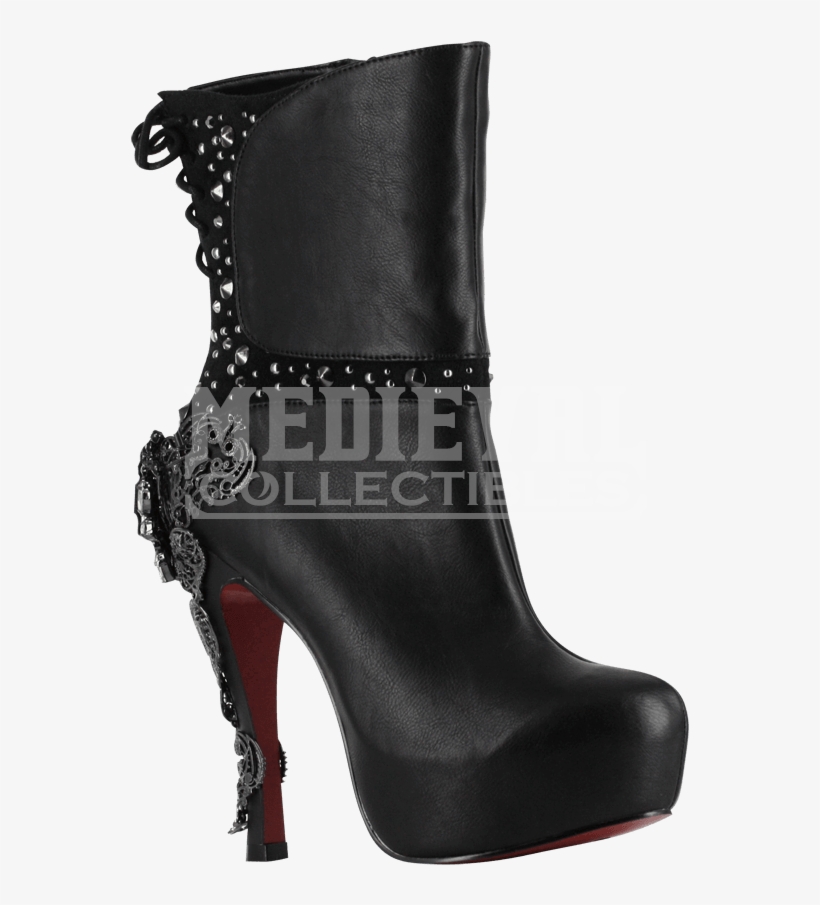Hades Shoes Mcqueen Black Boots - 10 / Black, transparent png download
