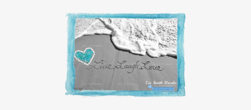 Live - Laugh - Love W - Seaglass Heart - Cake Decorating, transparent png download