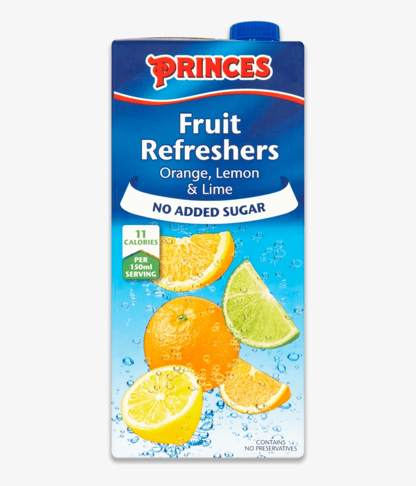 No Added Sugar Orange, Lemon & Lime - Princes Fruit Refreshers Orange Lemon And Lime 1 Litre, transparent png download