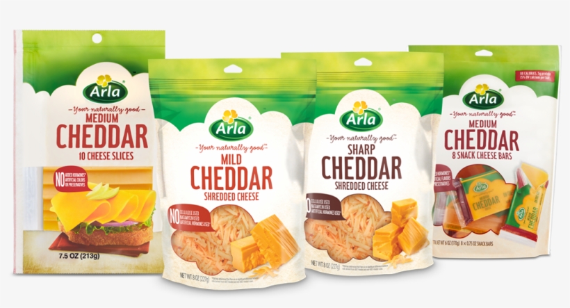 Arla Cheese, Slices, Medium Cheddar - 10 Slices, 7.5, transparent png download