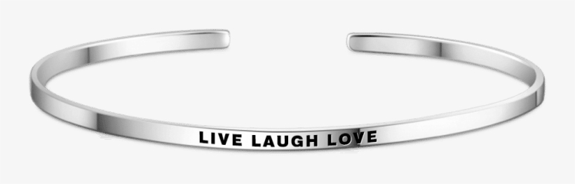 "live Laugh Love" Bangle Silver - Inspirational Bracelets Soufeel Enjoy The Journey, transparent png download