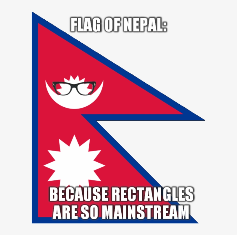 Flag Ofnepal Because Rectangles Are So Mainstream - Nepal National Flag, transparent png download