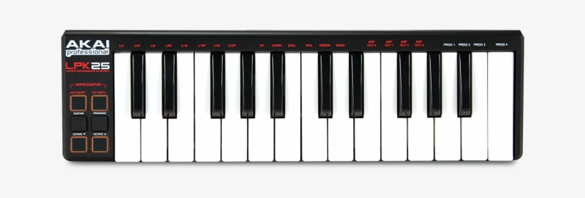 Akai Lpk25v2 25 Mini Midi Keyboard - Akai Usb Keyboard, transparent png download