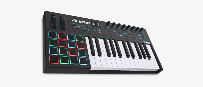 Vi25 - Alesis Vi25 25 Key Keyboard Controller Midi, transparent png download
