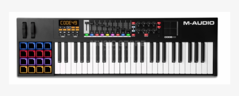 M Audio Code 49 49 Key Usb Midi Controller Black - M-audio Code 49 Midi Controller, transparent png download