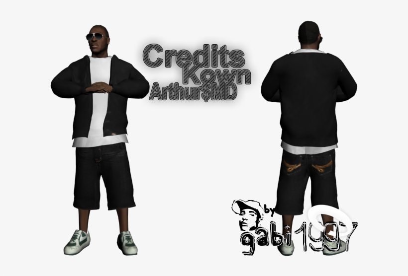 Black Gangster Gta Skin, transparent png download