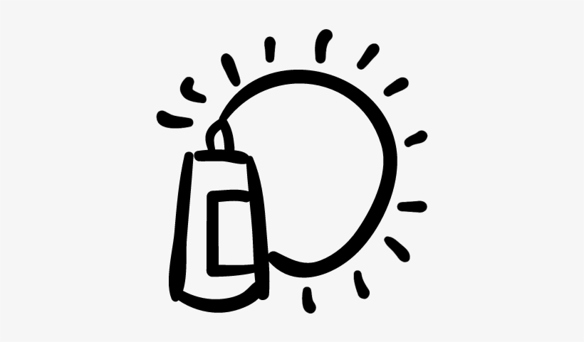 Summer Sun Lotion Bottle Outline Vector - Sunscreen, transparent png download