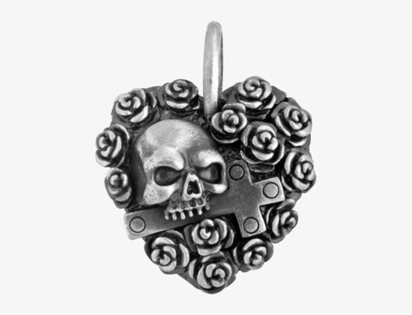 Gothic Rose Heart Pendant, transparent png download