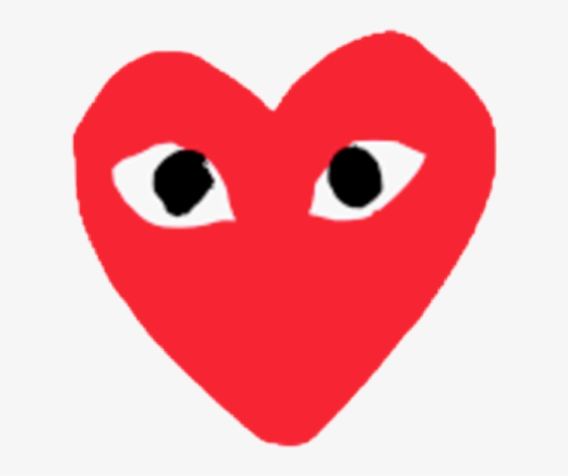 Red Bape Heart Feugo Eyes Hype Hyped Hypebeast Hearts - Comme Des Garçons - Red Play Edt, transparent png download