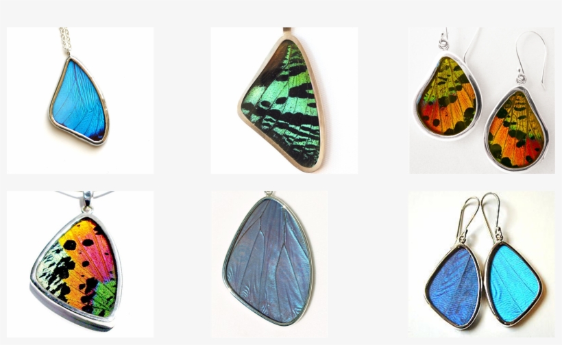 » Butterfly Wing - Blue Morpho Butterfly Wing Xxl Pendant, transparent png download